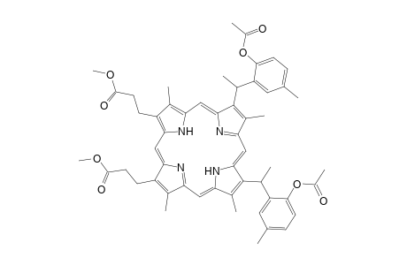 21H,23H-Porphine-2,18-dipropanoic acid, 7,12-bis[1-[2-(acetyloxy)-5-methylphenyl]ethyl]-3,8,13,17-tetramethyl-, dimethyl ester, (R*,S*)-