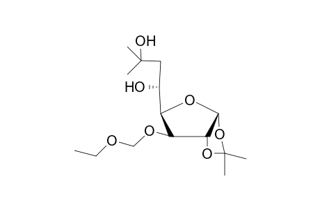 1,2-O-Isopropylidene-6-deoxy-3-O-ethoxymethyl-6-C-[(1-hydroxy-1-methyl)ethyl]-.alpha.,D-glucofuranose