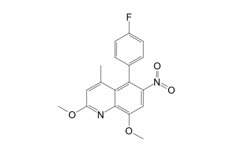 5-(4-FLUOROPHENYL)-2,8-DIMETHOXY-4-METHYL-6-NITRO-QUINOLINE