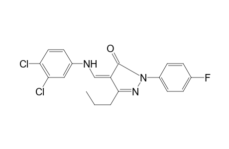 (4Z)-4-[(3,4-dichloroanilino)methylene]-2-(4-fluorophenyl)-5-propyl-2-pyrazolin-3-one