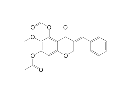 (E)-5,7-DIACETYL-6-METHOXY-3-BENZYLIDENE-CHROMAN-4-ONE