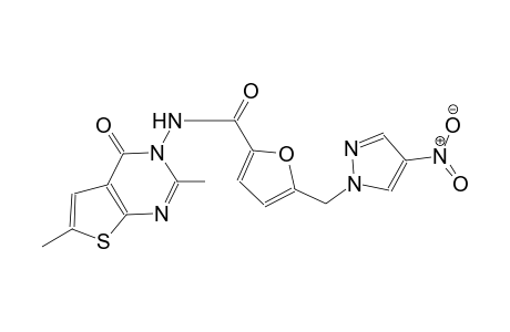 N-(2,6-dimethyl-4-oxothieno[2,3-d]pyrimidin-3(4H)-yl)-5-[(4-nitro-1H-pyrazol-1-yl)methyl]-2-furamide