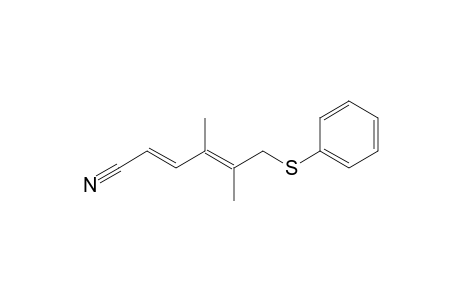 (2E,4E)-4,5-dimethyl-6-(phenylthio)hexa-2,4-dienonitrile