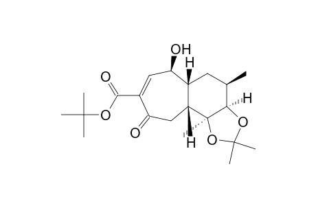 6,9-Epoxy-4H-cyclohepta[e]-1,3-benzodioxole-8-carboxylic acid, 3a,5,5a,6,9,10,10a,10b-octahydro-9-hydroxy-2,2,4,10b-tetramethyl-, 1,1-dimethylethyl ester, [3aR-(3a.alpha.,4.beta.,5a.alpha.,6.alpha.,9.beta.,10a.beta.,10b.alph a.)]-