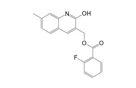 (2-hydroxy-7-methyl-3-quinolinyl)methyl 2-fluorobenzoate
