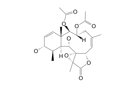 EXCAVATOLIDE-N;(1S*,2R*,3R*,5Z,7S*,8S*,9S*,10S*,11R*,12S*,13Z,17R*)-2,3-DIACETOXY-8,17-EPOXY-9,12-DIHYDROXYBRIARA-5,13-DIEN-18-ONE