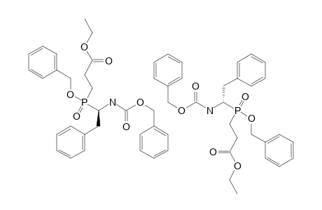 (R,R,S,S)-3-[[1'-(N-BENZYLOXYCARBONYLAMINO)-2'-PHENYLETHYL]-BENZYLOXYPHOSPHINYL]-PROPANOIC-ACID-ETHYLESTER