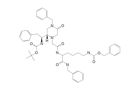 N-[2-[4-BENZYL-(2S)-[(1S)-[(TERT.-BUTOXYCARBONYL)-AMINO]-2-PHENYLETHYL]-5-OXO-PIPERAZIN-1-YL]-ACETYL]-LYS(Z)-NH-BN
