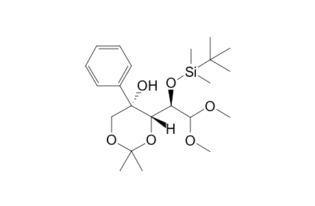 (4S,5S)-4-((R)-1-(tert-butyldimethylsilyloxy)-2,2-dimethoxyethyl)-2,2-dimethyl-5-phenyl-1,3-dioxan-5-ol