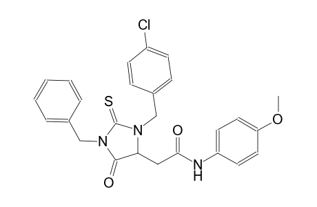 2-[1-benzyl-3-(4-chlorobenzyl)-5-oxo-2-thioxo-4-imidazolidinyl]-N-(4-methoxyphenyl)acetamide