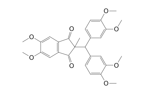 2-[bis(3,4-dimethoxyphenyl)methyl]-5,6-dimethoxy-2-methyl-indane-1,3-dione