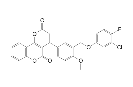 2H,5H-Pyrano[3,2-c][1]benzopyran-2,5-dione, 4-[3-[(3-chloro-4-fluorophenoxy)methyl]-4-methoxyphenyl]-3,4-dihydro-