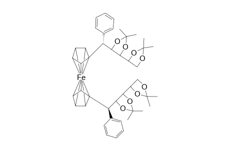 1,1'-bis[(1R)1-Deoxy-2,3 ; 5,6-di-O-isopropylidene-1-C-phenyl-D-ribitol-1-yl]ferrocene