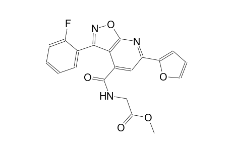 acetic acid, [[[3-(2-fluorophenyl)-6-(2-furanyl)isoxazolo[5,4-b]pyridin-4-yl]carbonyl]amino]-, methyl ester