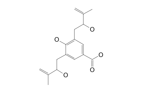 (+/-)-4-HYDROXY-3,5-BIS-(2-HYDROXY-3-METHYL-3-BUTENYL)-BENZOIC_ACID