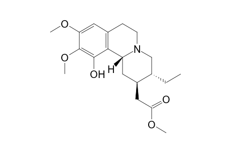 (3alpha-ethyl-11-hydroxy-9,10-dimethoxy-1,3,4,6,7,11bbeta-hexahydro-2H-benzo[a]quinolizin-2beta-yl)acetic acid-methylester