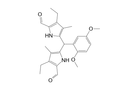 5-[(2,5-dimethoxyphenyl)-(4-ethyl-5-formyl-3-methyl-1H-pyrrol-2-yl)methyl]-3-ethyl-4-methyl-1H-pyrrole-2-carbaldehyde
