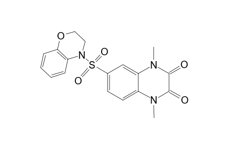 2,3-Quinoxalinedione, 6-[(2,3-dihydro-4H-1,4-benzoxazin-4-yl)sulfonyl]-1,4-dihydro-1,4-dimethyl-