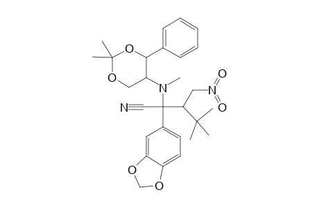 N-(2,2-dimethyl-4-phenyl-1,3-dioxan-5-yl)-N-methyl-N-(1-piperonyl-1-cyano-2-tert-butyl-3-nitropropanamine