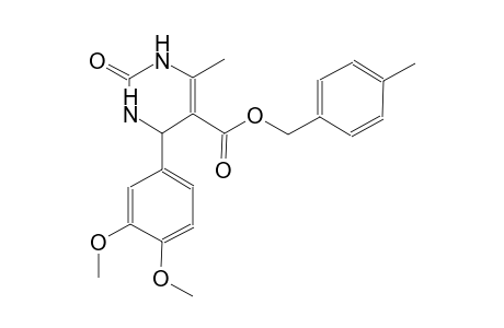 5-pyrimidinecarboxylic acid, 4-(3,4-dimethoxyphenyl)-1,2,3,4-tetrahydro-6-methyl-2-oxo-, (4-methylphenyl)methyl ester