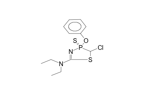 4,5-DIHYDRO-2-DIETHYLAMINO-4-THIOXO-4-PHENOXY-5-CHLORO-1,3,4-THIAZAPHOSPHOLE