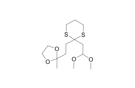 2-(2',2'-Dimethoxyethyl)-2-[3''-(1,3-dioxolan-2-yl)butyl]-1,3-dithiane