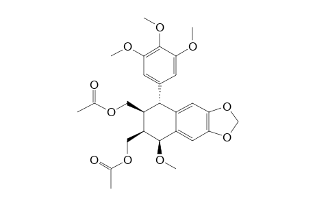 [(5S,6R,7S,8R)-6-(acetyloxymethyl)-5-methoxy-8-(3,4,5-trimethoxyphenyl)-5,6,7,8-tetrahydrobenzo[f][1,3]benzodioxol-7-yl]methyl acetate