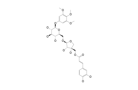 3,4,5-TRIMETHOXYPHENOL-BETA-D-5-O-CAFFEOYL-APIOFURANOSYL-(1->6)-BETA-D-GLUCOPYRANOSIDE