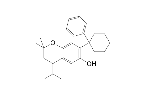 2H-1-Benzopyran-6-ol, 3,4-dihydro-2,2-dimethyl-4-(1-methylethyl)-7-(1-phenylcyclohexyl)-