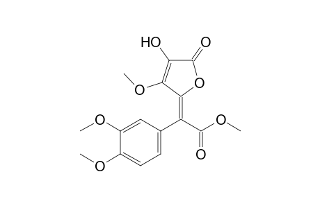4-Methoxy-3-hydroxy-5-[.alpha.-(methoxycarbonyl)-3,4-dimethoxybenzylidene]-dihydrofuran-2-one