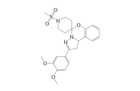 2-(3,4-dimethoxyphenyl)-1'-(methylsulfonyl)-1,10b-dihydrospiro[benzo[e]pyrazolo[1,5-c][1,3]oxazine-5,4'-piperidine]