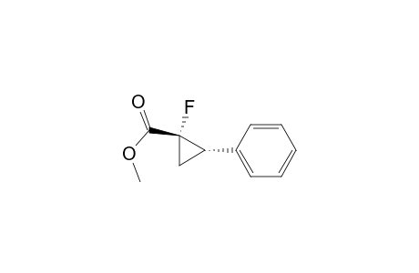 Cyclopropanecarboxylic acid, 1-fluoro-2-phenyl-, methyl ester, trans-