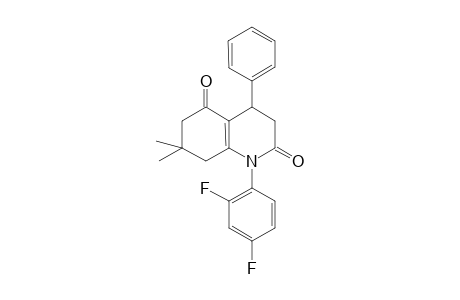 1-(2,4-difluorophenyl)-7,7-dimethyl-4-phenyl-3,4,6,8-tetrahydroquinoline-2,5-dione