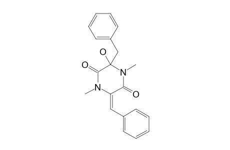 (+/-)-(Z)-3-BENZYL-6-BENZYLIDENE-3-HYDROXY-1,4-DIMETHYL-PIPERAZINE-2,5-DIONE