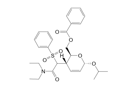 Isopropyl 6-O-Benzoyl-4-[N,N-(diethylcarboxamido)(phenylsulfonyl)methyl]-2,3,4-trideoxy-.alpha.-D-erythro-hex-2-enopyranoside