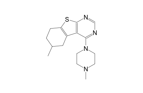 6-methyl-4-(4-methyl-1-piperazinyl)-5,6,7,8-tetrahydro[1]benzothieno[2,3-d]pyrimidine