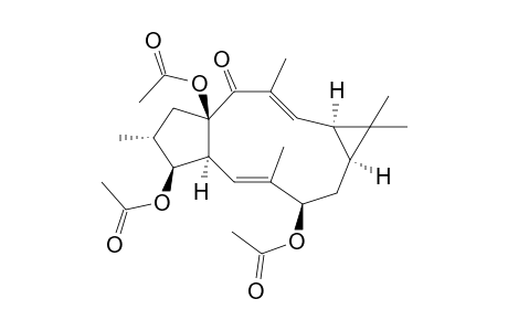 (1ar,2E,4ar,6R,7S,7as,8E,10R,11As)-7,10-dihydroxy-1,1,3,6,9-pentamethyl-4-oxo-1,1A,4,5,6,7,7A,10,11,11A-decahydro-4ah-cyclopenta[A]cyclopropa[F][11]annulen-4A-yl acetate, diacetate