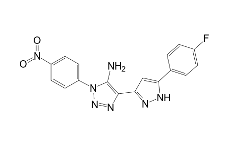 5-[3-(4-fluorophenyl)-1H-pyrazol-5-yl]-3-(4-nitrophenyl)-1,2,3-triazol-4-amine