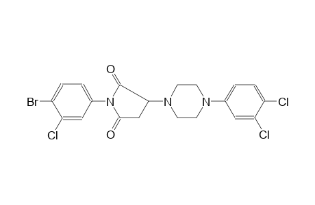 1-(4-bromo-3-chlorophenyl)-3-[4-(3,4-dichlorophenyl)-1-piperazinyl]-2,5-pyrrolidinedione