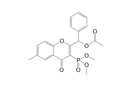 (+-)-2-(1-Acetoxybenzyl)-3-(dimethoxyphosphoryl)-6-methyl-4-oxo-4H-chromene