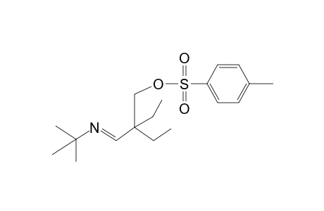2-((E)-([(E)-1,1-Dimethylethyl]imino)methyl)-2-ethylbutyl 4-methylbenzenesulfonate