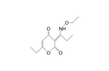 3-(1-Ethoxyaminopropylidene)-6-ethyl-pyran-2,4-dione