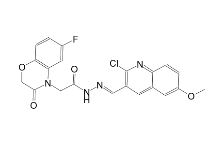 N'-[(E)-(2-chloro-6-methoxy-3-quinolinyl)methylidene]-2-(6-fluoro-3-oxo-2,3-dihydro-4H-1,4-benzoxazin-4-yl)acetohydrazide