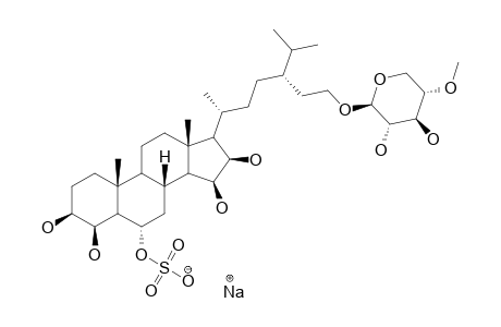 CERTONARDOSIDE-J;SODIUM-SALT-OF-(24R)-24(2)-O-(4-O-METHYL-BETA-D-XYLOPYRANOSYL)-6-O-SULFONATO-24-ETHYL-5-ALPHA-CHOLESTANE-3-BETA,4-BETA,6-ALPHA,15