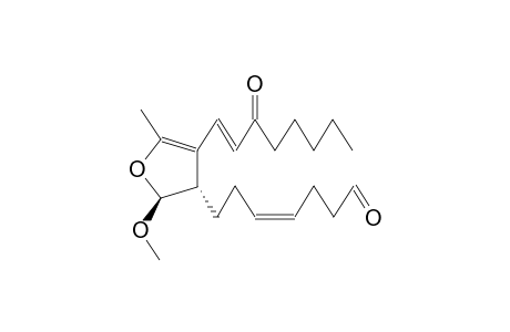 TRANS-(+/-)-2,3-DIHYDRO-2-METHOXY-3-(6-FORMYLHEX-3Z-ENYL)-4-(3-OXOOCT-1E-ENYL)-5-METHYLFURAN