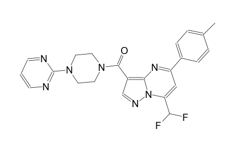 7-(difluoromethyl)-5-(4-methylphenyl)-3-{[4-(2-pyrimidinyl)-1-piperazinyl]carbonyl}pyrazolo[1,5-a]pyrimidine