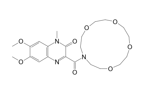 3-(1,4,7,10-Tetraoxa-13-azacyclopentadecane-13-carbonyl)-6,7-dimethoxy-1-methyl-2(1H)-quinoxalinone