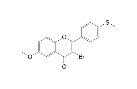 3-Bromanyl-6-methoxy-2-(4-methylsulfanylphenyl)chromen-4-one