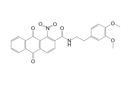 N-homoveratryl-9,10-diketo-1-nitro-anthracene-2-carboxamide