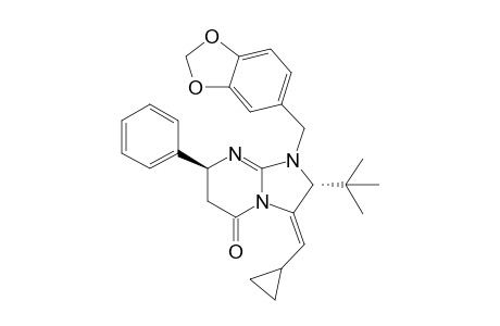 (2R,7S,Z)-1-(Benzo[D][1,3]dioxol-5-ylmethyl)-2-(tert-butyl)-3-(cyclopropylmethylene)-7-phenyl-2,3,6,7-tetrahydroimidazo[1,2-A]pyrimidin-5(1H)-one